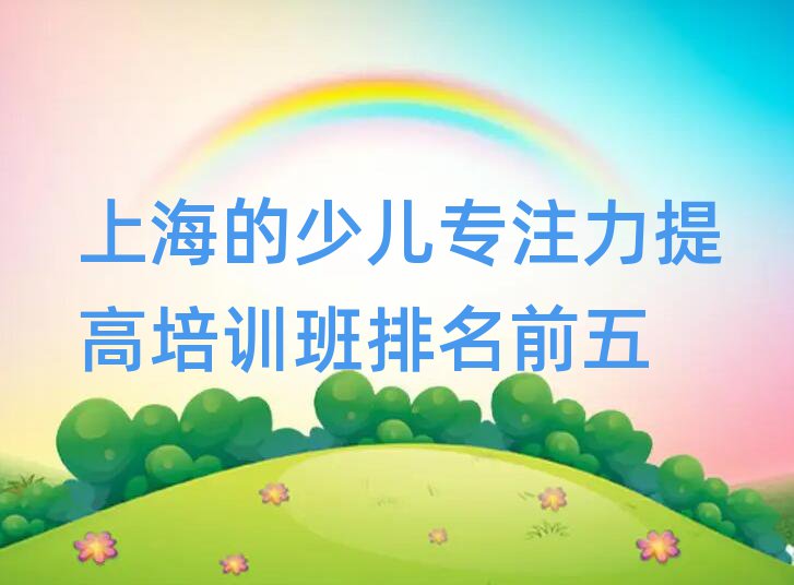上海的少兒專注力提高培訓班排名前五