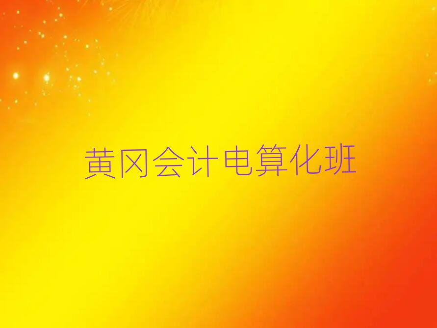 黃岡會(huì)計(jì)電算化班