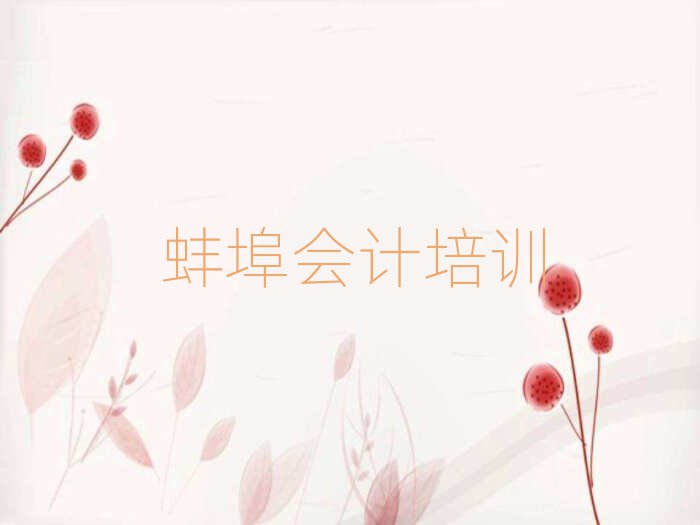 2025蚌埠學(xué)會計哪家學(xué)校好