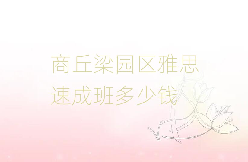 商丘梁園區(qū)雅思速成班多少錢