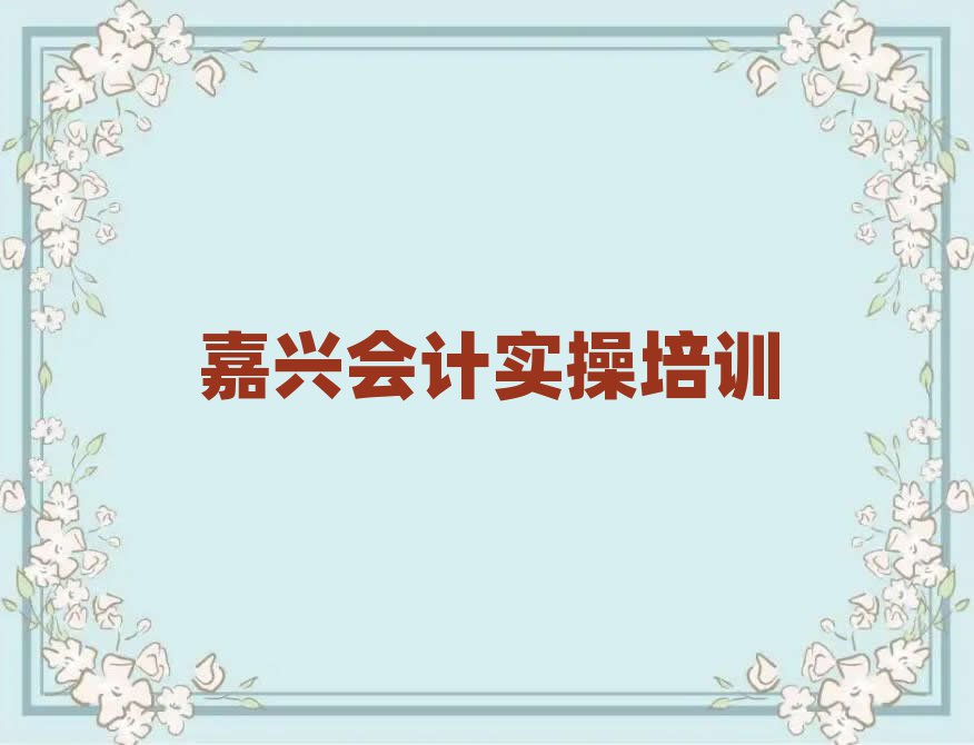 2025年嘉興秀洲區(qū)會(huì)計(jì)做賬培訓(xùn)班種類(lèi)