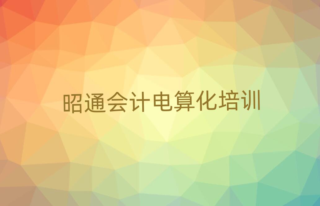 昭通昭陽(yáng)區(qū)會(huì)計(jì)電算化哪里學(xué)好十大排名