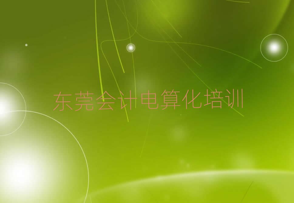 2025年東莞會計電算化培訓(xùn)班有用嗎?