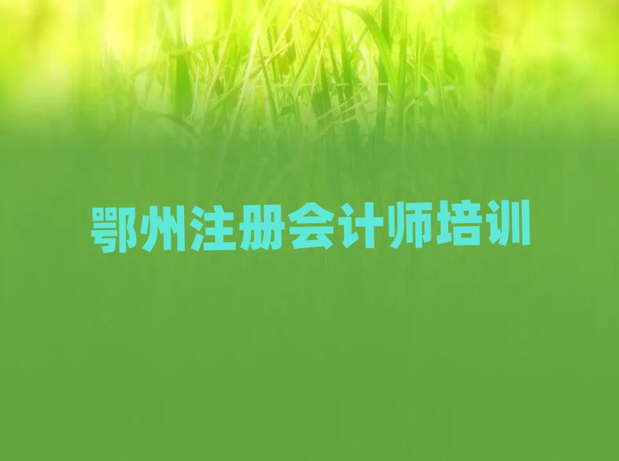 鄂州鄂城區(qū)注冊會計師訓(xùn)練營名單榜首精選出爐