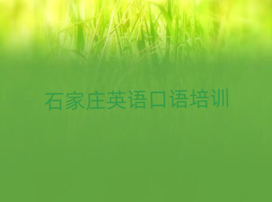 石家莊裕華區(qū)英語(yǔ)口語(yǔ)在線培訓(xùn)十大名單排名甄選
