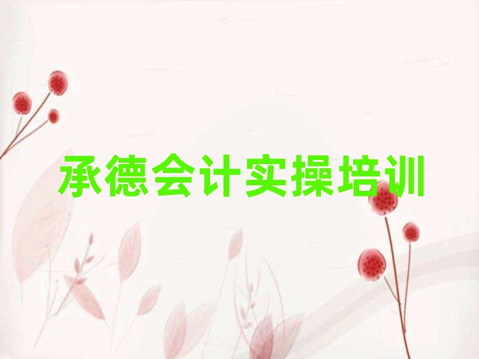 承德哪學會計做賬好十大排行